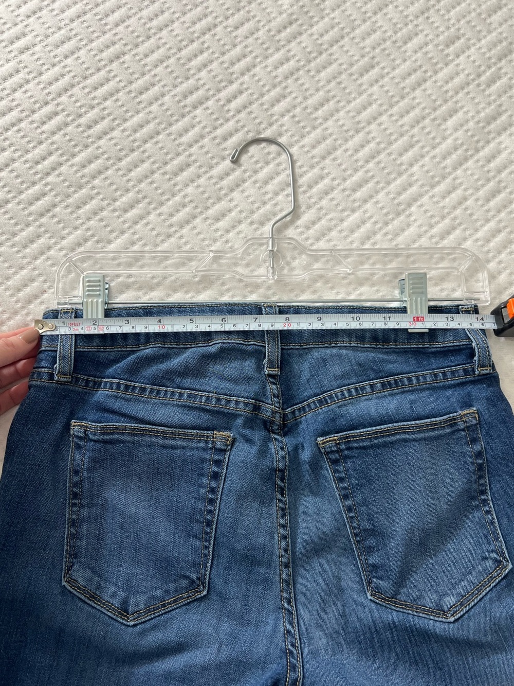Just Black Medium Wash Frayed Hem Jeans | size 28 - Picture 7 of 9